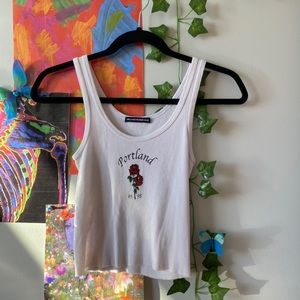 Brandy Melville Portland white Sheena tank
